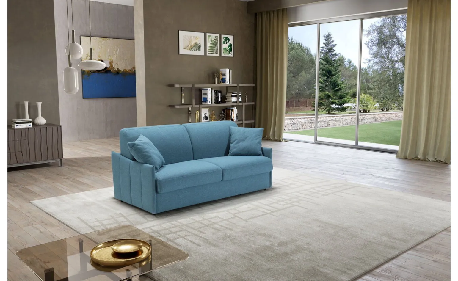 Ada divano letto 3 posti maxi blu