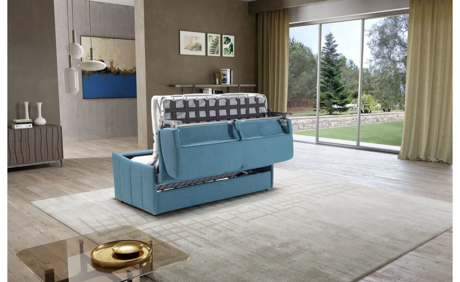 Ada divano letto 3 posti maxi blu