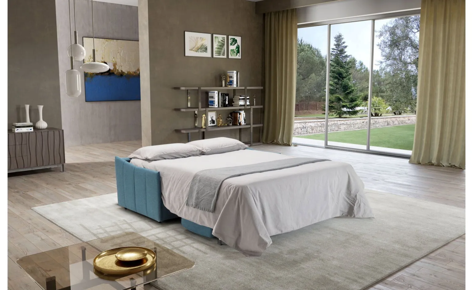 Ada divano letto 3 posti maxi blu