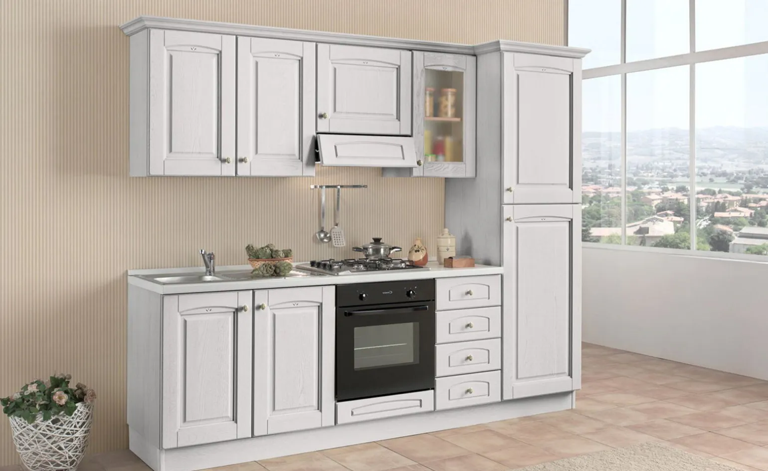 Adele cucina 263 cm colore bianco