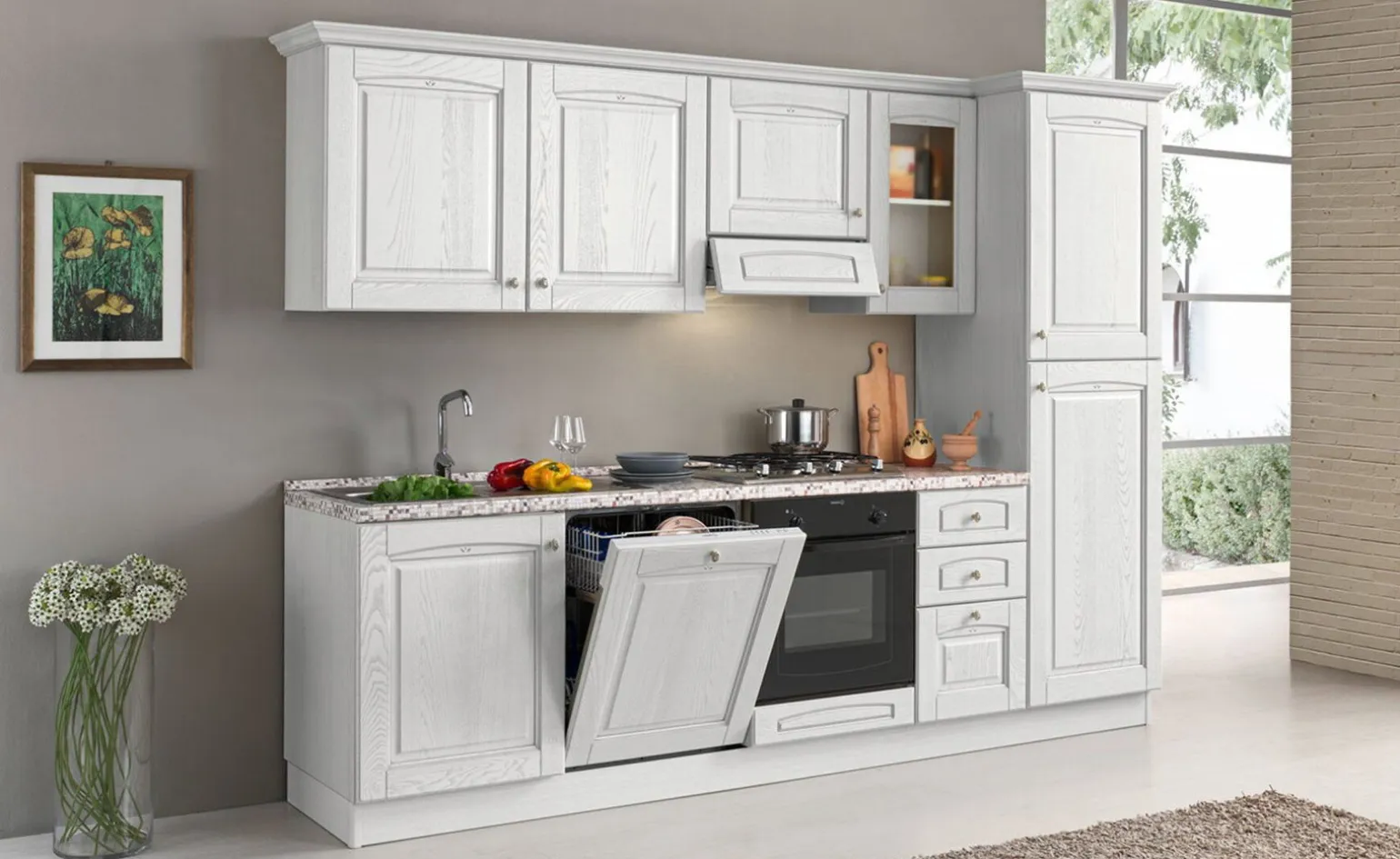 Adele cucina 293 cm colore bianco