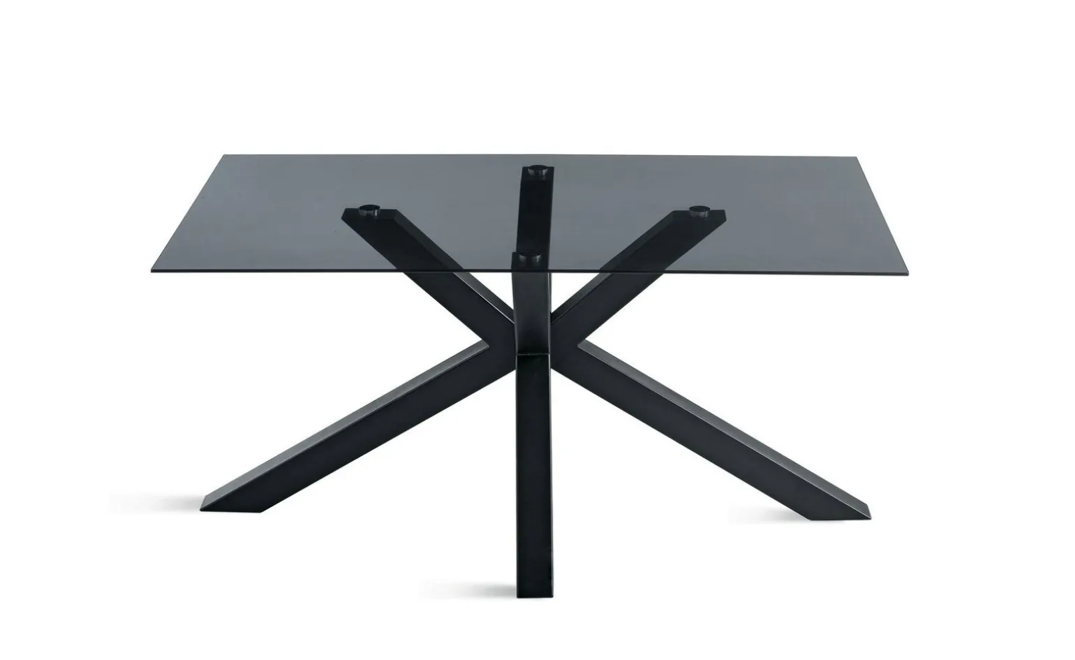 Adone tavolo nero/vetro fume' L160 cm