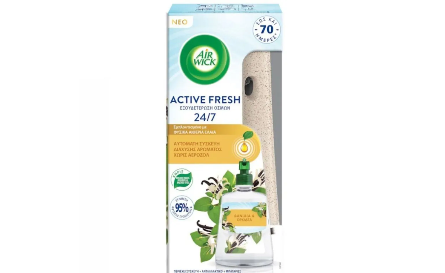 Air Wick Active Fresh con diffusore e ricarica vaniglia