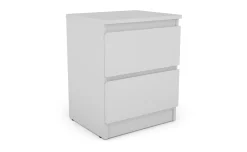 Akitas comodino 2 cassetti bianco
