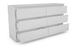 Akitas madia 6 cassetti bianco