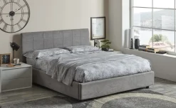 Alba letto matrimoniale contenitore grigio chiaro