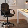 Aldo4 poltrona ufficio in similpelle nera