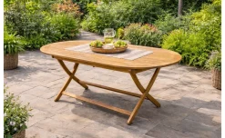 Amalfi tavolo pieghevole in legno di acacia 160x85 cm