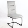 Amy sedia in tessuto grigio chiaro