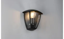 Applique venta 1xE27 altezza 20 centimetri nera