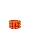 Arance vaso in ceramica arancione h10 cm