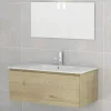 Aria mobile bagno rovere chiaro L98 cm con specchio