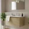 Aria mobile bagno rovere L78 cm con specchio