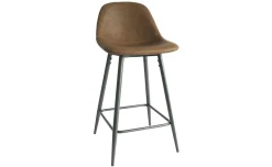 Ark 2 sgabello in similpelle marrone scuro