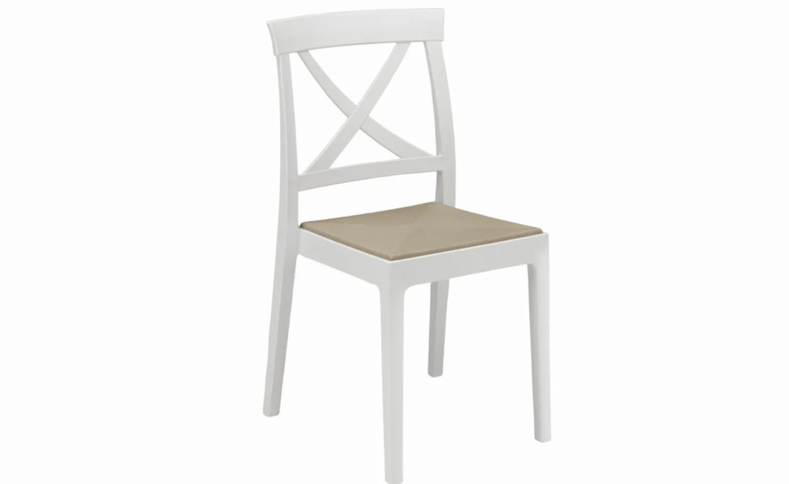 Artemide sedia in polipropilene bianco