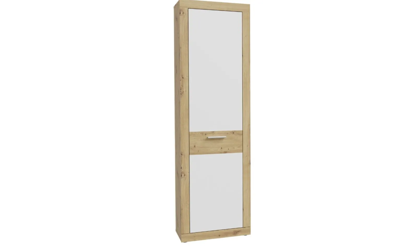 Asti armadio 1 anta, rovere artisan e bianco opaco