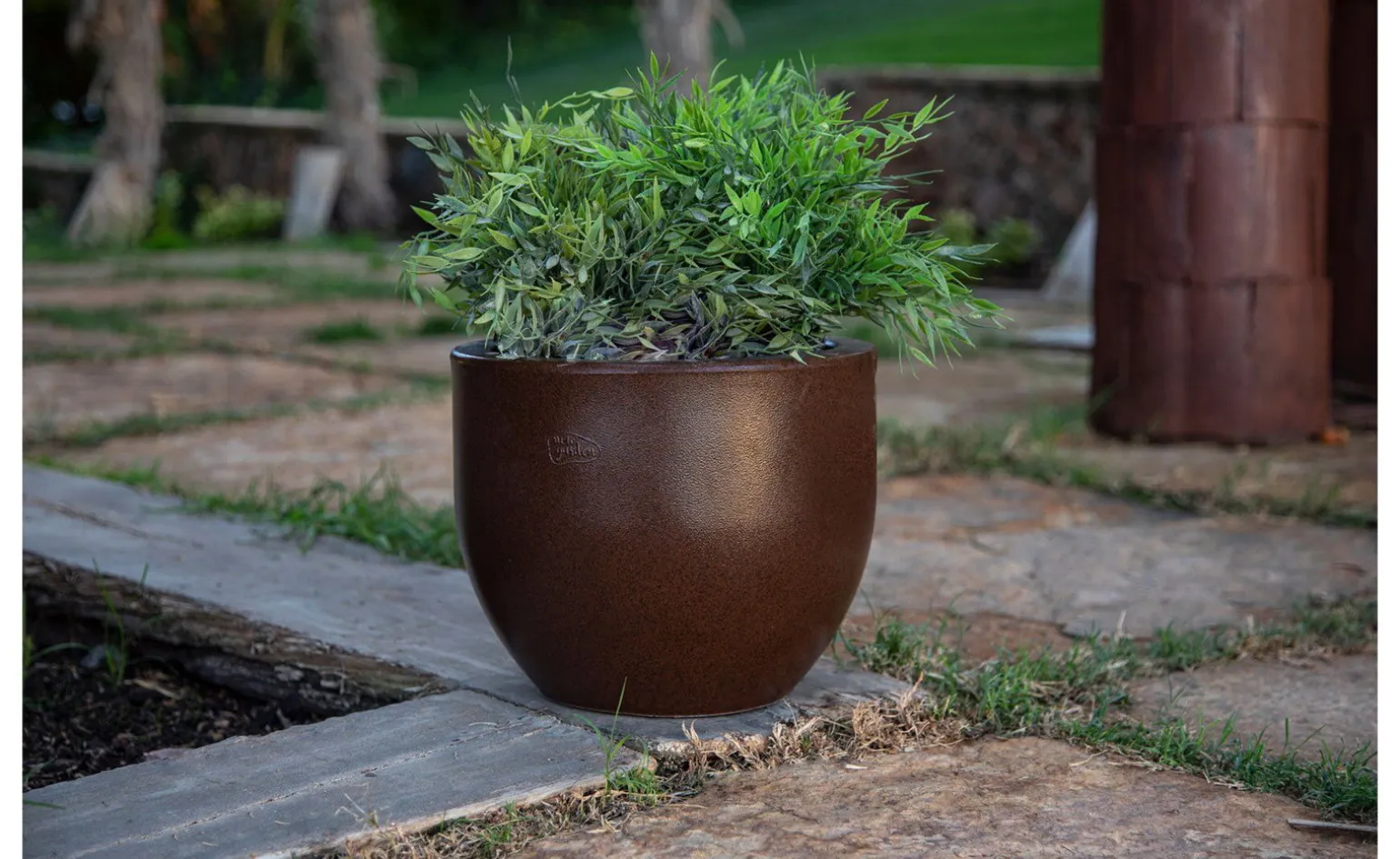 Azalea vaso in polietilene bronzo Ø40xh33 cm