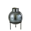 Ball vaso in metallo blu e nero