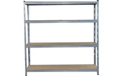 Baltix Scaffale legno metallo 160x60xh.180 cm, 4 ripiani
