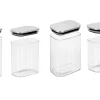 Barattolo cucina in vetro brosilicato con tappo acciaio, 1,8 L