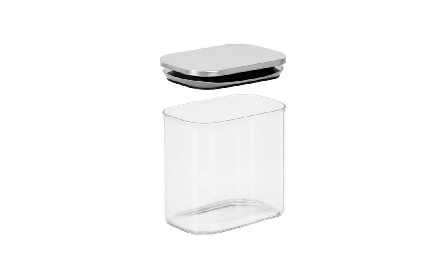 Barattolo cucina in vetro brosilicato con tappo acciaio, 800 ml