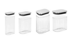Barattolo cucina in vetro brosilicato con tappo acciaio, 1,1 L