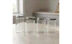 Barattolo cucina in vetro brosilicato con tappo acciaio, 1,4 L