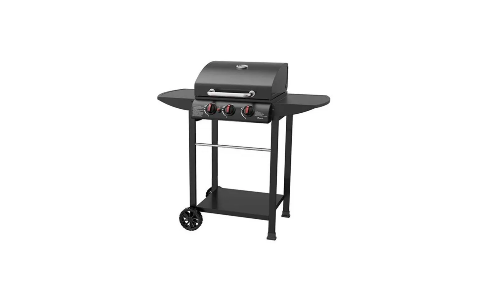 Barbecue a Gas 3 Fuochi MEMPHIS Gardenia con coperchio