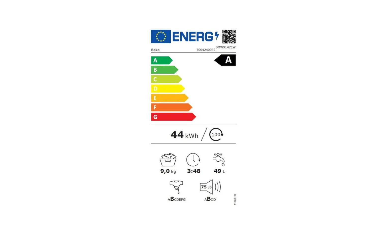 Beko Lavatrice a carica frontale BMW9147EW