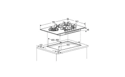 Beko Piano cottura a gas HIAW75225SXE