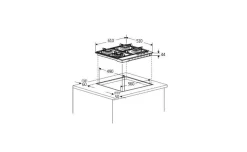 Beko Piano cottura a gas laterale HIGG641C3SX