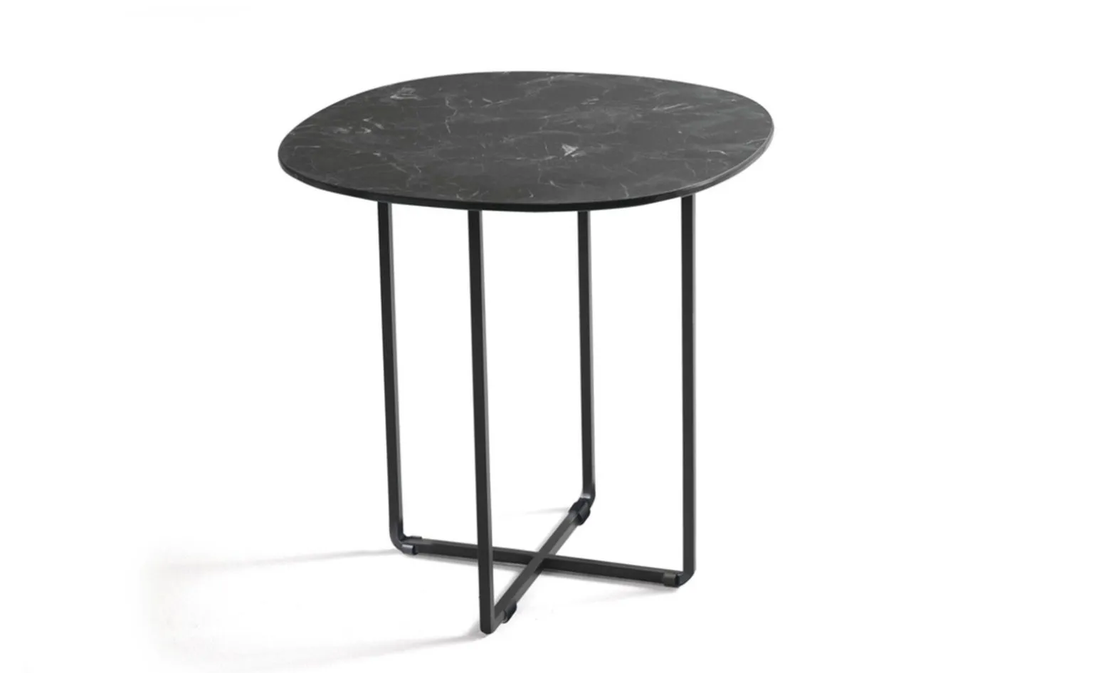 Benny tavolino nero rotondo in ceramica