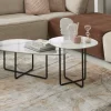 Benny tavolino rotondo bianco in ceramica