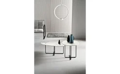 Benny tavolino rotondo bianco in ceramica