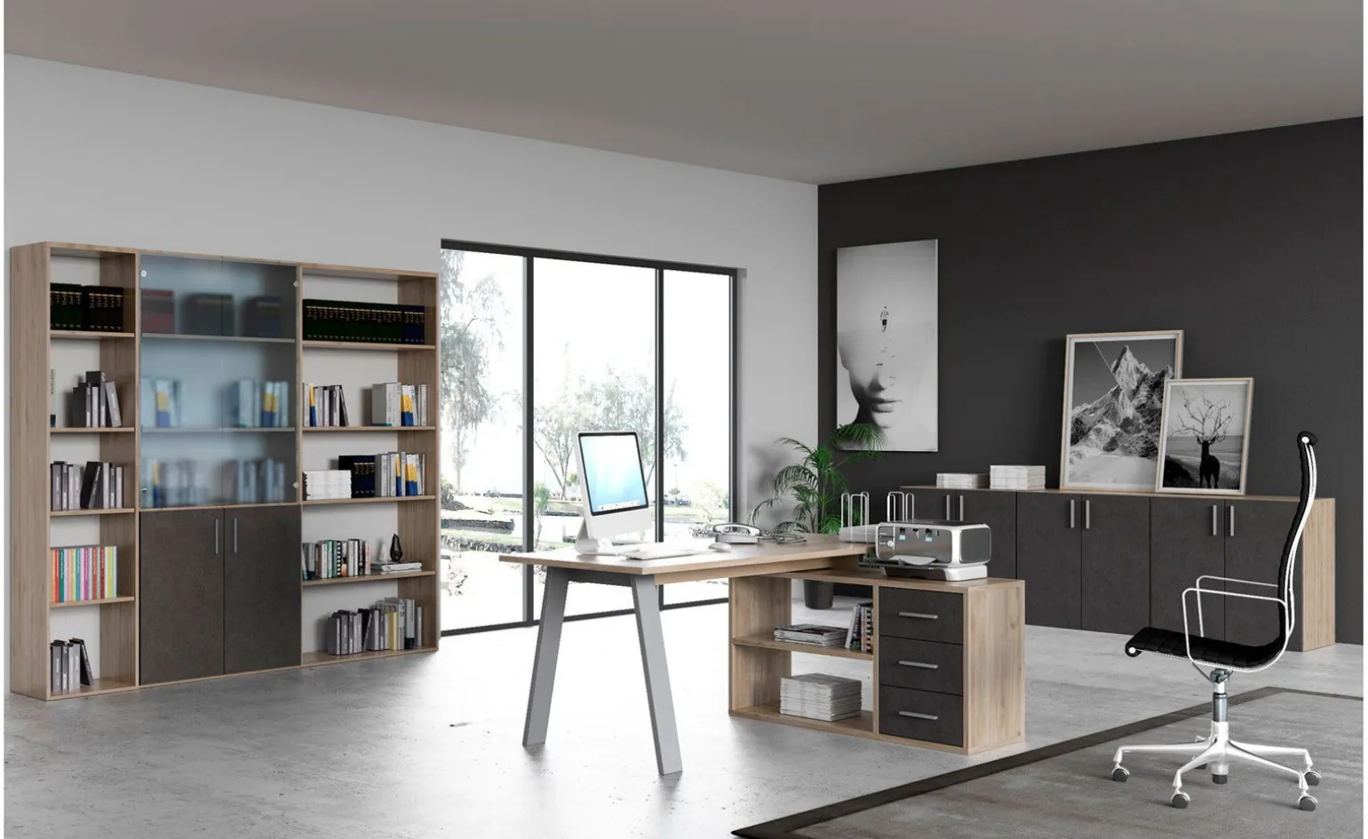 Beta libreria 2 vani h 85 cm