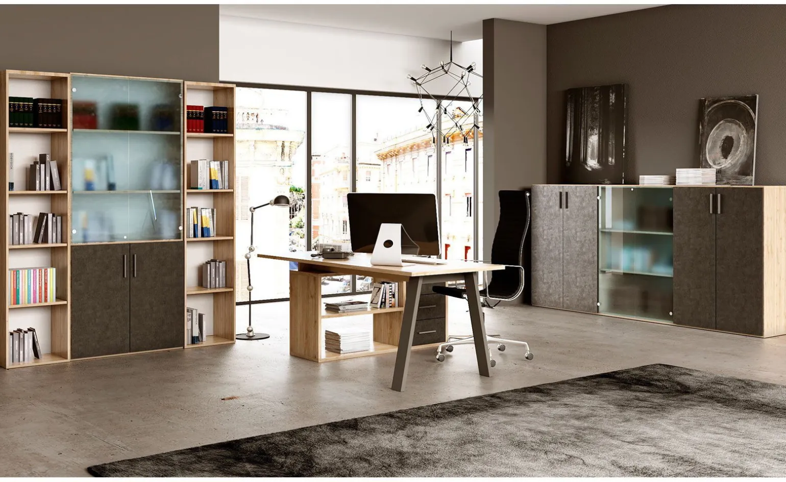 Beta libreria 3 vani h 125 cm