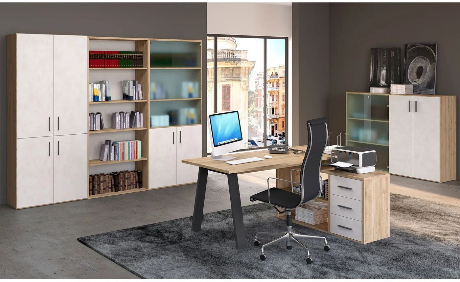 Beta libreria 3 vani h 125 cm