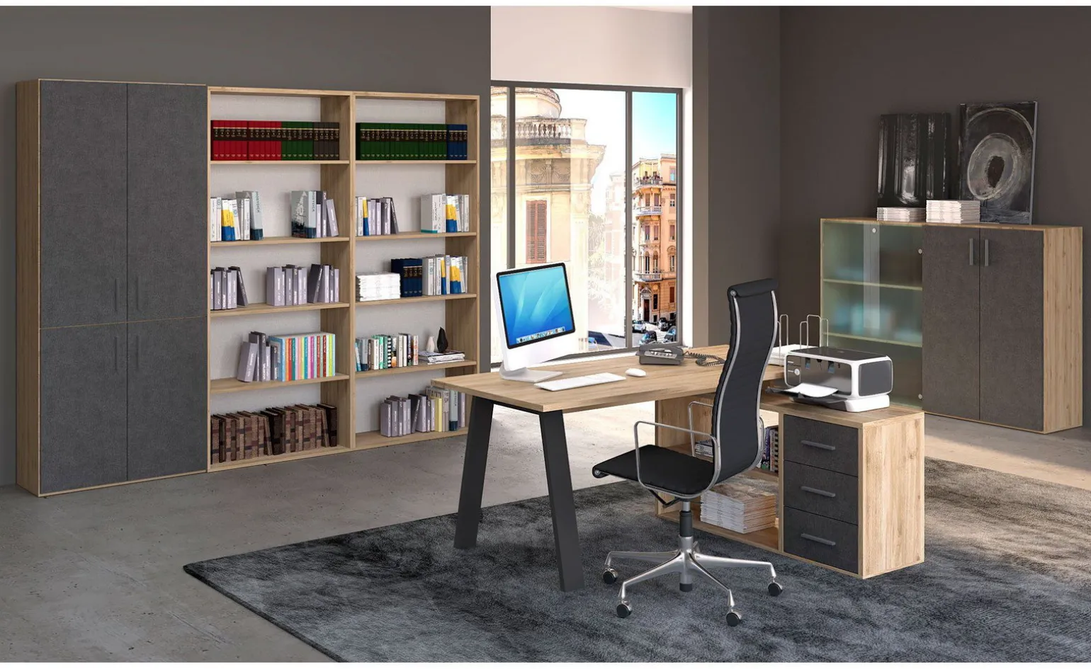 Beta libreria 3 vani h 125 cm