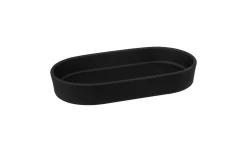 Beton piatto porta sapone in ceramica nero