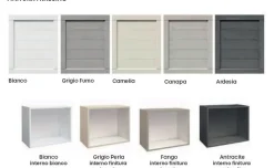 Beverly cucina 330 cm colore bianco e grigio fumo