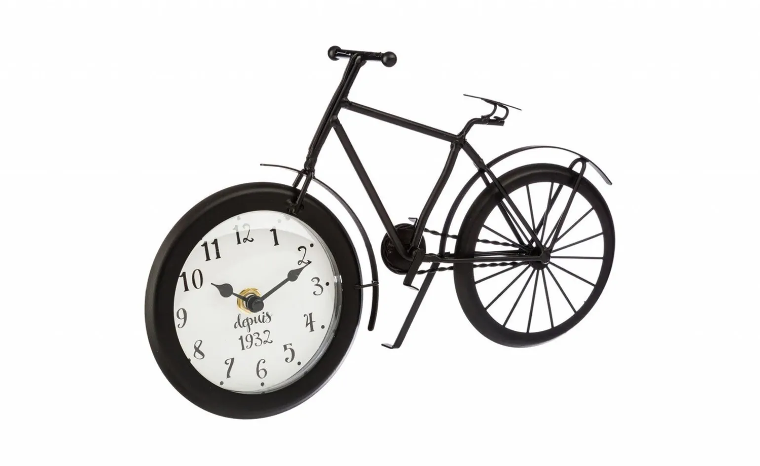 Bike orologio d'appoggio metallo nero 28x18 cm