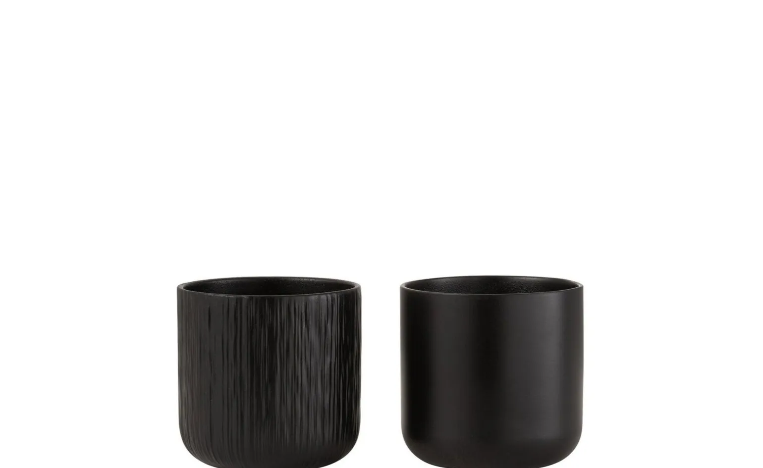 Black porta vaso in ceramica Ø15 cm