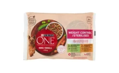 Bocconcini Purina One Cane, controllo del peso, Pollo e Tacchino 4x85gr