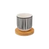 Bohemia set 4 tazzine caffè base legno 100 ml
