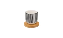 Bohemia set 4 tazzine caffè base legno 100 ml