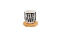 Bohemia set 4 tazzine caffè base legno 100 ml