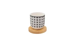 Bohemia set 4 tazzine caffè base legno 100 ml