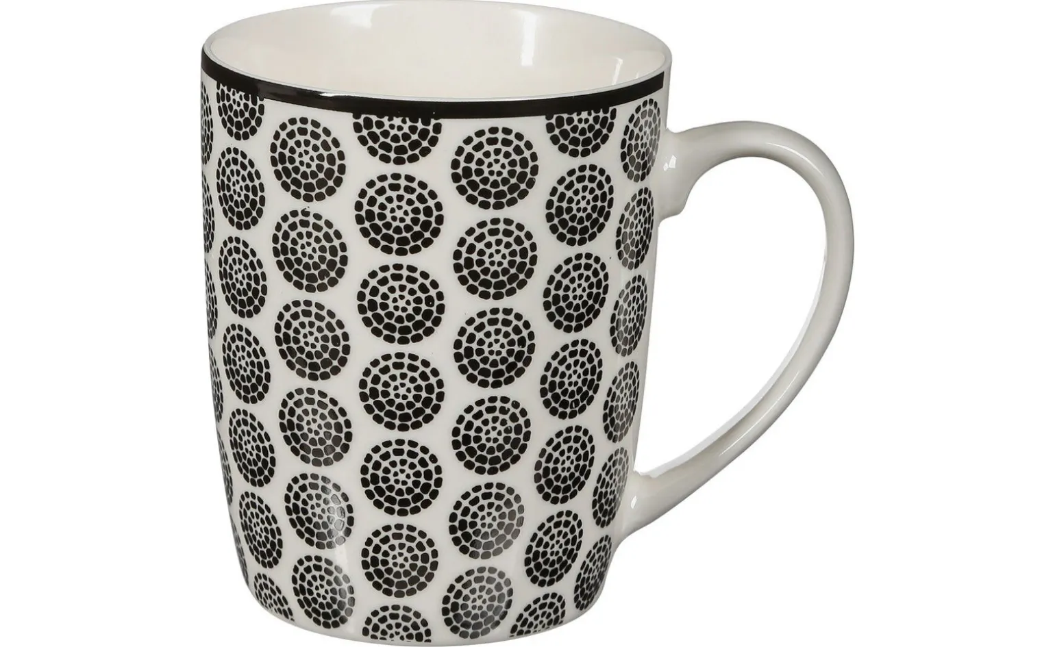 Bohemia tazza in porcellana 330 ml bianca e nera