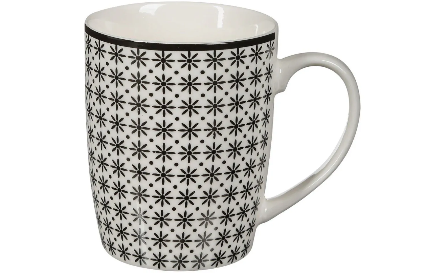 Bohemia tazza in porcellana 330 ml bianca e nera