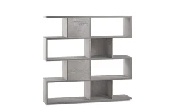 Book libreria a parete cemento h144 cm